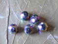 Perlina vetro sfaccettato - ARCOBALENO METALLIZZATO - 10 pezzi